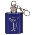 Stainless Steel Flask Kay Chain, Gloss Blue, 1 oz